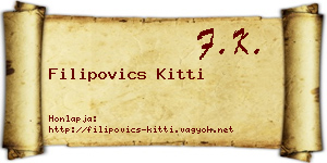 Filipovics Kitti névjegykártya